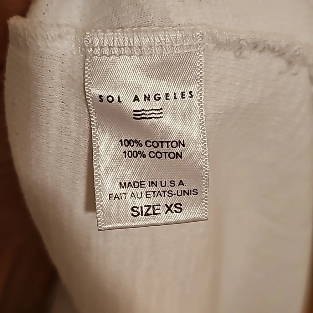 White Anthropologie Sol Angeles Deep V-Neck Tunic Sweater Top Whi… - Picture 5 of 9